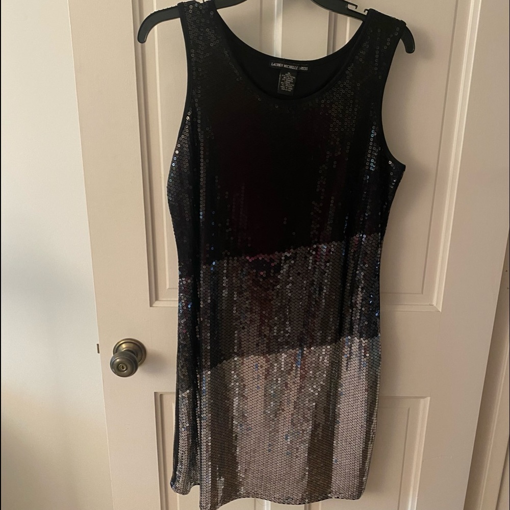 Lauren Michelle sequin cocktail dress.